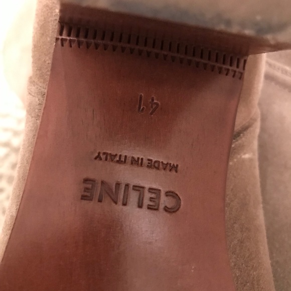 Celine taupe suede ankle boots - Picture 6 of 10